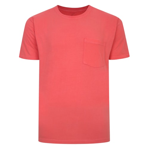 Bigdude Garment Dye Relaxed T-Shirt Washed Red